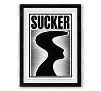 Sucker Profile Typography Framed Wall Art Print A3 (42×29.7cm) Black, Wall Decor for Living Room, Bedroom, Office & Home, Ready to Hang, Art Gift