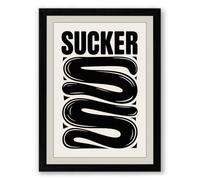 Sucker Typography Framed Wall Art Print A3 (42×29.7cm) Black, Wall Decor for Living Room, Bedroom, Office & Home, Ready to Hang, Art Gift