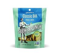 SuckerPunch Gourmet Dill Classic Chip-Cut Pickle Pouch Snack Pack - 3.4oz (101ml) Case of 12