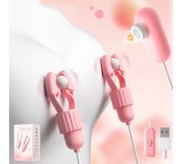 Sucking Vibrating Nipple Clamp Tongue Licking Vibrator For Women Breast Massage Labia Clitoris Clip Stimulation Massager Sex Toy