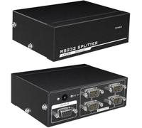 suckoo 4 Port Serial 9Pin RS232 Splitter 1 in 4 Out 1 in 2 Out,Serial Host External 4 Way Hard Drive Controller,Bi-Directional interconvertible Serial Port 4 in 1 Out Adapter Black