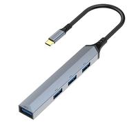 Suckoo USBC to 4 Port USB3.0 Hub Docking Station 4 in 1 Computer Host Laptop TYPEC External 4 Way USB Keyboard Mouse USB Disk Cable Splitter Adapter Converter
