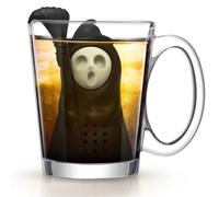 Suclain 1 Pcs Ghost Tea Infuser Creative Skull Shaped Strainer for Loose Leaf Tea Halloween Gag Gift for Halloween Party Drinking Lovers Kitchen Accessories and Home Decor