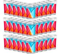 Suclain 48 Pieces Split Shot Glasses Reusable Clear Plastic 2 oz Half Shot Glasses Split Cup for Bar Alcohol Bachelorette Party