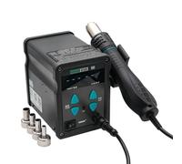 SUCON 858D 700W Hot Air Rework Station with Compact Size | Hot Air Station with3 Nozzles, ℃/F, Temperature Control 212℉- 932℉, Aaiustable Air volume 20-100, Brushless Turbine Exhaust