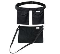 SUCONBE Adjustable Mastectomy Drain Holder Drainage Pouch with Shower Bag for Breast Surgery Mastectomy Breast Reduction Augmentation Post-Surgery Recovery Support Patient Care Kit (Black)