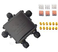 Sucre Auxiliary ® 24A 450V 5 Way IP68 Waterproof Electrical Cable Wire Connector Junction XL Size Box 4-14mm Cable Range (5 Way)