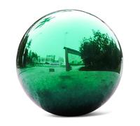 SUCREVING Stainless Steel Gazing Ball,10inch Green Gazing Globe