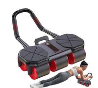 Sucritude Abdominal Exercise Wheel,Auto Rebound Workout Abdominal Roller Wheel | Beginner-Friendly Anti-Slip Fitness Gear for Travel Gym Women Adults Sports Enthusiasts