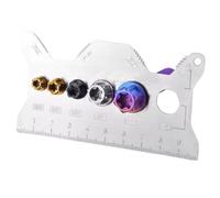 Sucritude Bolt Gauge | Bolt Size Gauge,Portable Standard Accurate Stainless Double-sided Identifier for Workshop Furniture Installation Repair Shop