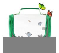 Sucritude Butterfly Enclosure, Mesh Caterpillar Growing House with Handle, Foldable Transparent View Caterpillar Growing House for Kids Family Adults Teen Nature Exploration