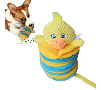 Sucritude Dog Chewing Toys, Duck Shape Treat Dispensing Dog Toy Puzzle, Game Training Slow Feeder for Puppy Pet Playtime Home Teething Enrichment Travel Boredom