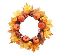 Sucritude Fall Wreaths | Fade-resistant Harvest Wreaths for Front Door | Garland Halloween Farmhouse Decorations Harvest Seasonal Christmas Holiday Porch Welcome Front Outdoor Outside Winter Spring
