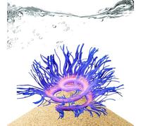 Sucritude Fish Tank Sea anemone Ornaments | Silicone Sea Anemone Ornaments for Fish Tank - Under Light Glowing Aquarium Landscaping Decorations for Freshwater Saltwater
