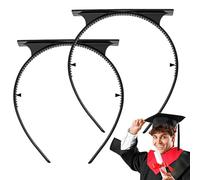 Sucritude Grad Hat Headband - Graduate Hat Headband Insert | Set of 2 Reusable Bachelor Hairdress Stabilizers for Natural Hair, Curls, Braids, Locs, Twists and Straight