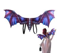 Sucritude Kids Dragon Costume - Cosplay Wings,Non-Woven Fabric Cosplay Props for Kids Boys Men Animal Theme Renaissance Party Carnival Purple