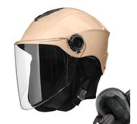 Sucritude Large Motorcycle Helmet | Street Protective Gear with Visor,Motorcycle Half Helmet with Removable Scarf,for Women Men Outdoor Highway Cruising Weekend Tours Daily Commute Short Trips