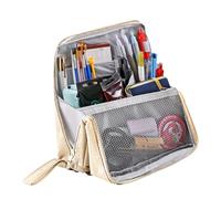 Sucritude Makeup Bag | Palettes Bag | Waterproof Case Storage Standing Organizer with Multiple Compartments Portable for Cosmetic Mirror
