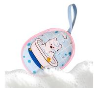 Sucritude Mesh Soap Bag,Cute Double-Sided Fine Mesh with Lanyard,Soap Bar Bag Shower Foam Net | for Back Arm Leg Neck Shoulder Bathing Showering Washing Foaming Cleaning