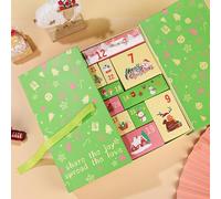 Sucritude Reusable Calendar Advent, 24-Day 2025 Foldable Christmas Box Empty for Adults, Party Favors Decorative Case for Stocking Treat Candy Jewelry Handwritten Card Adults Kids
