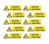 Sucritude Security Camera Signs - Self-Adhesive Area Under Camera Sign | Weatherproof Fade Resistant Safety Stickers for Outside Indoor House Driveway Business School Office