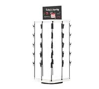 Sucritude Snack Rack - Retail Chip Stand Snack Rack - Rotating 5 Tiers 40 Clips Hanger Storage Station, Candy Display Food Storage for Home & Store Concession