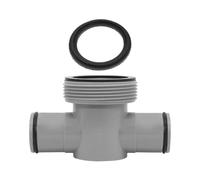 Sucritude T Joint Pool Hose Connector - Split Swimming Pool Hose Connector T Adapter Coupling,T Adapter Coupling Replacement Parts High-Strength for Drainage Maintenance Circulation