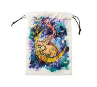 Sucritude Tarot Pouch - Velvet Drawstring Tarot Deck Holder | Double Sided Printing Dice Holder for Offices Dormitory Car Home Classroom Travel Kitchen Outdoor Camping Daily