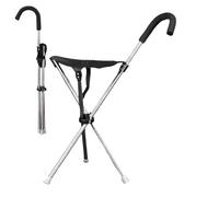 Sucritude Walking Stick with Seat - Anti-Slip Portable Ergonomic Stick,Folding Cane with Seat | for Men Women Adults Seniors Elderly Father Mother Grandfather