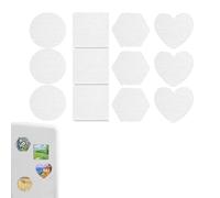 Suction 12 Pcs Mini Canvas, Multicolour, Magnetic, 10cm x 10cm, Synthetic Material, Perfect for Refrigerator Decoration & Artwork Display