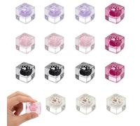 suction 15 PCS mini taba squishy, cat paw squishy, cute ice cube shaped, suitable for home, office, desktop, perfect for decor collectors and decoration enthusiasts