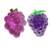 suction 2 PCS Grape Squishy,Crystal Grape Squishy, Office Desk Decor and Portable Relaxation, Stress Relief for Work, Two Piece Set with 5.3 cm and 8.5 cm Sizes, Mini Squishy Design