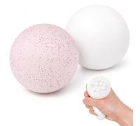 suction 2 PCS Snowball Squishy, Squishy Ball, Delightful and Charming, Ideal for Home, Office Desk Decor and Decoration Enthusiasts, Pink and White