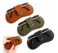 suction 3 PCS Slim Glasses Case for Women, Ultra-Thin Design for Travel and Daily Commute, Soft Protective Eyewear Storage, Set of Three Compact Flat Cases with Fashionable Organiser Functionality