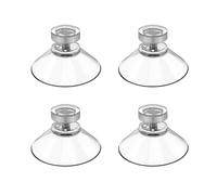 Suction Aspects - Reusable Jug Disc, M4 Holder | Clear Suction Pads with Threaded Screws for Firm Gripping, 40 mm Rubber Mounting Baths, Adhesive Wall Devices for Glass Bathroom Tiles