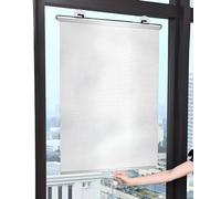 Suction Blackout Blind, Adjustable Pvc Car Window Shades, Stick On Sun Shades Car Windows for Car Side/rear Window, Bedroom, Kitchen, No Need To Drill Holes (Color : Aluminum film, Size : 40cmx125cm