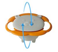 Suction Bowl - 7.48 inches SBabySuction Reusable Feeding Suction Dish, PP Anti Spill RotatingBowl for | Multifunctional Anti-Fall 360 Degrees Rotating Gyroscopic Smooth Bowls fo