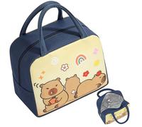 suction Capybara Lunch Bag, A Single Adorable Capybara Themed Lunch Carrier for Those Who Love Quirky and Practical Lunchware. Ideal for Work, School, or Outdoor Outings