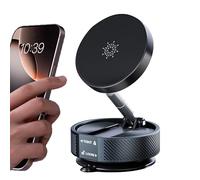 Suction Car Phone Holder, Vacuum Magnet Phone Stand - 360 Degree Adjustable Foldable Mobile Phone Stand, Magnetic Suction Cup Phone Holder for Home, Gym, Vehicle