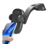 Suction Car Phone Mount, Dashboard Cell Holder, 360-Degree Rotating Smartphone Stand, Adjustable Automobile Cradle, for Most Phones, GPS Navigation, Hands-Free Driving, Travel Accessory