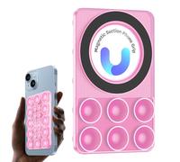 Suction Card Holder for Phone Case - Slim Phone Card Holder, Shower Cellphone Mount | Waterproof Wall Bathroom Sticky Mobile Organizer for Glass, Tile, Mirror, Magnetic Suction Cup Mount
