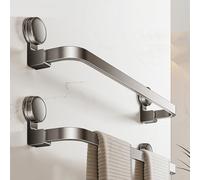 Suction Cup Aluminum Towel Bar - No Drill, 70cm/27.5in Towel Rack for Bathroom & Kitchen - Space-Saving Storage Solution for Towels, Toilets & Shelves