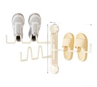Suction Cup Attached Foldable Rotating Shoe Drying Rack for Indoor and Outdoor Use, Designed to Improve Shoe Air Circulation and Save Space (white-B)