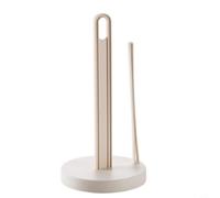 Suction cup base, non-slip stability, fits standard rolls, white ABS material, easy one-hand tear(Biege)