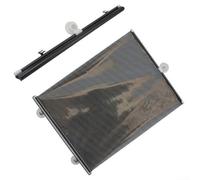 Suction cup based retractable sunshade for office environments and automotive applications, no drilling required, PVC shade material