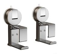 Suction Cup Basin Holder Stainless Steel Frame with ABS Parts Wall Mount No Drill Bathroom Washbasin Organizer (C)