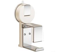 Suction Cup Basin Holder Stainless Steel Frame with ABS Parts Wall Mount No Drill Bathroom Washbasin Organizer (B)
