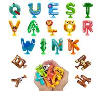Suction Cup Bath Toy for Kids, 26 Pieces Animal Alphabet Sensory Toy Montessori Gift for Kids Ages 3-12, Alphabet Learning Tools, Bath Toys for Kids