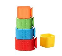Suction Cup Bath Toys Waterfall Stacking Cup Bathroom Game