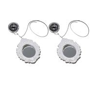 Suction Cup Betta Fish Training Accessory Set, 2 Piece Reflective Aquarium Decor with Cord and Round Detail Trim Betta Fish Accessory Reflective Aquarium Decor Suction Cup Ornate Round Compact Desktop